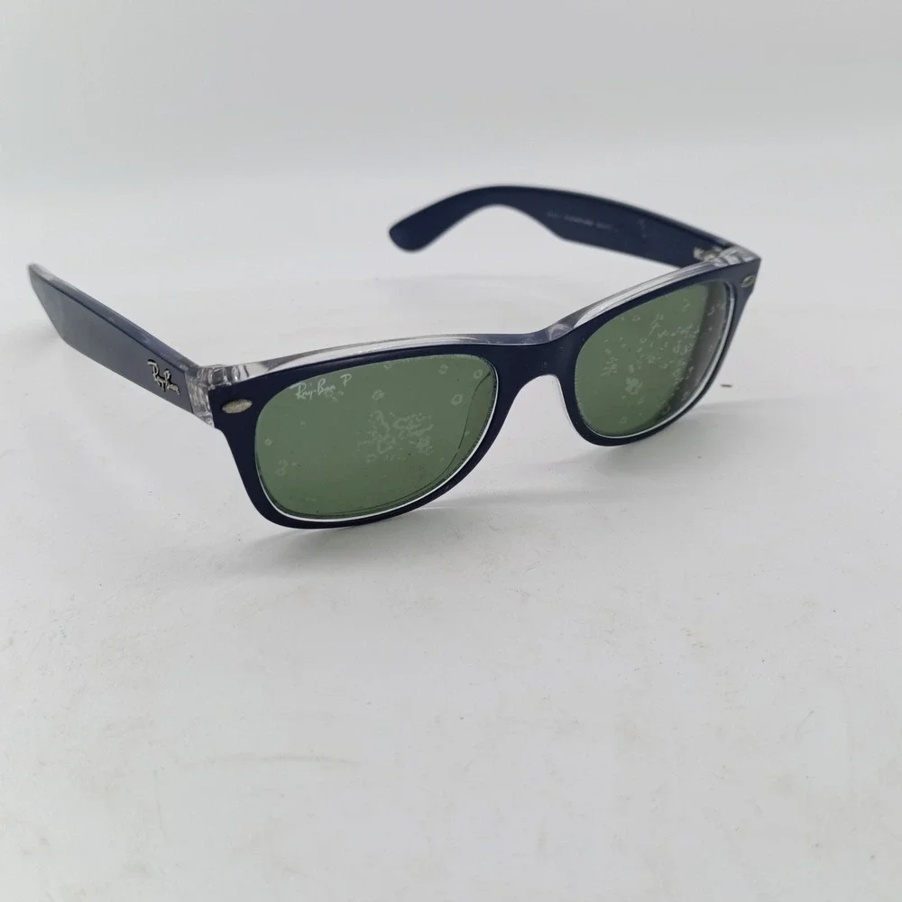 Ray-Ban New Wayfarer RB2132 6053/71 Navy Blue Green 55-18-145 Frames Only 65